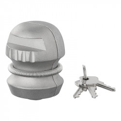 Anti-theft lock for towing system, made of sturdy metal, with funnel and 2 keys