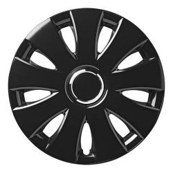 AURA wheel cap with chrome-plated centre ring, 16 inch, BLACK - Img 2