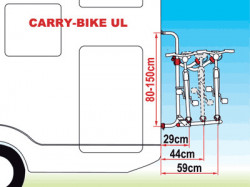 Bicycle carrier "Fiamma Carry-Bike UL" for motorhomes, 80 -150 cm - Img 3