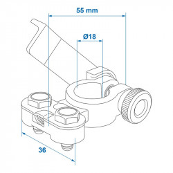 Borne cu deconectare rapida pentru bateria auto 12/24V, 2 buc - Img 5