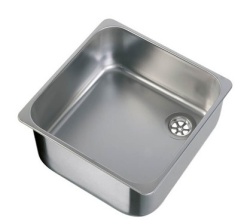 Built-in stainless steel sink, 36 x 36 x 15 cm