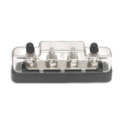 Busbar, max. 48 V / 150 A, 4-pole, with protective housing