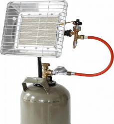 Camping gas cylinder camping heater with ceramic burner and gas regulator included