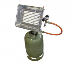 Camping gas cylinder heater with piezo ignition and gas regulator included - Img 2