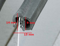 Cheder for side mounting, 10 x 5 mm, 5m