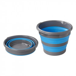 Colla collapsible silicone bucket, 15l blue and grey - Img 2