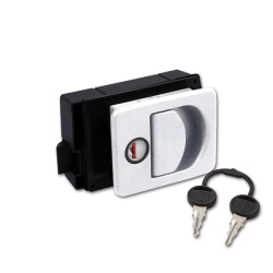 Complete lock Kubus for garage door, 99 x 79 mm, ALB