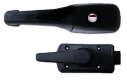 Complete lock without cylinder and key, 222 x 59 mm for caravans