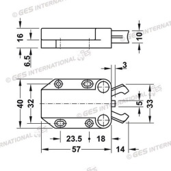 Door lock for furniture without handles, caravans and motorhomes, ALB - Img 3