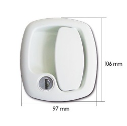 Exterior lock for caravans or motorhomes, 106 x 97, ALB - Img 2