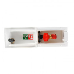 External gas socket with key for caravans or motorhomes