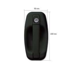 External lock FAP 1115 with key, 115 x 230 mm, BLACK - Img 2