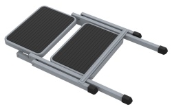 Folding steel ladder with two steps for caravans, height 40 cm - Img 2
