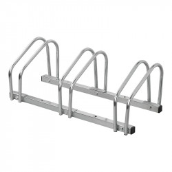 Galvanised steel outdoor bicycle rack, 3 places