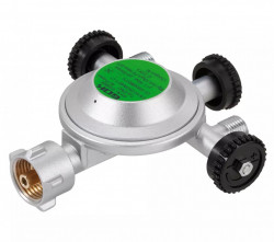Gas pressure regulator with 3 outlets, cylinder model Germany 50 mbar