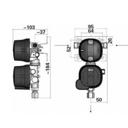 Gas regulator for 2 cylinders "DuoControl CS" for vertical installation 30mbar - Img 4