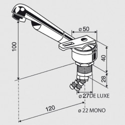 Hot / cold water coil "deLuxe" mounting hole diameter ø 27mm - Img 2