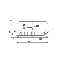 Lampa stop LED suplimentara centrala, 385 x 98 mm - Img 2