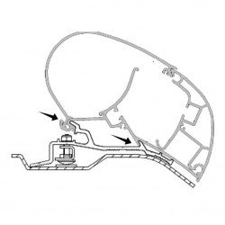 Marchiza "Dometic Perfect Roof 2000" 3,75 m cu adaptor Sprinter / VW Crafter - Img 9