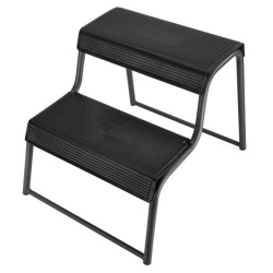 Metal ladder with two steps for caravans, max load 220kg, height 35 cm