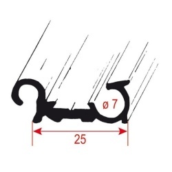 Mounting rail for window Polyplastic, 1m - Img 2