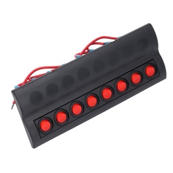 Panou cu 8 intrerupatoare iluminare LED si sigurante automate, standard marin - Img 5