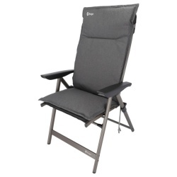 Pernă Berger pentru scaun de grădină și camping, gri, 124 x 50 cm - Img 3