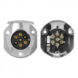 Plug 7+1 pins for caravans or trailers, metal, 12V - Img 7