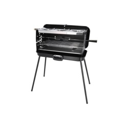 Portable gas barbecue/cooker with 3 burners and a rotisserie, 30 Mbar