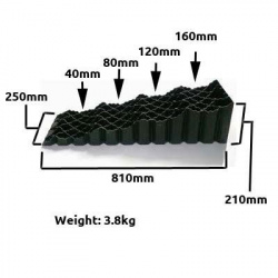 Quattro Level levelling wedge with 4 levels and profiled surface, 2pcs - Img 3