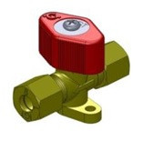 Robinet gaz cu conexiune teava 8 mm si suport de montaj integrat - Img 2