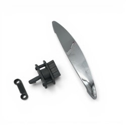 Semi-circular lock handles for caravan or motorhome furniture