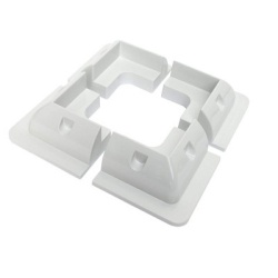 Set of 4 MASIS collars for fixing a photovoltaic panel on a caravan / container, colour ALB