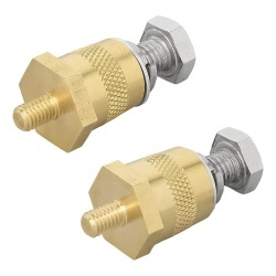 Set of brass screw terminals for LiFePO4 batteries, M6 screw
