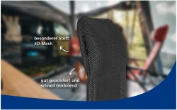 Set scaun pliant Berger Genova 3D Mesh cu suport pentru picioare, antracit - Img 3