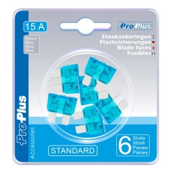 Sigurante 12V MINI, 6 buc, ALBASTRU, 15A