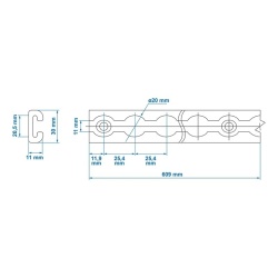 Slide rail with sliding supports for securing objects in the garage of motorcars, 2 x 60 cm - Img 5