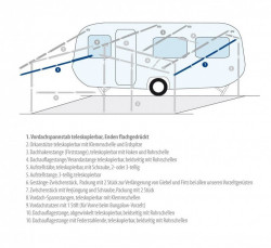 Telescopic pole with flat ends for tent caravans - Img 3