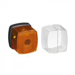 Trailer clearance lamp, side position (orange) with reflector, 66 x 62 mm, Radex 906 - Img 3