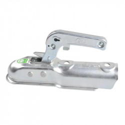 Trailer coupling for trailer 750 kg, 50mm round bar profile, e4 and Dekra approved, vertical bolts