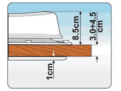 Trapă 40 x 40 Fiamma "Turbo Vent" cu ventilator si termostat manual - Img 5