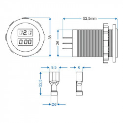 Volt digital ammeter for recessed mounting - Img 5
