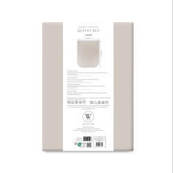Walra Jersey (queen-size bed) with elastic, beige colour - Img 4