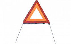 Warning triangle with increased visibility, European approval