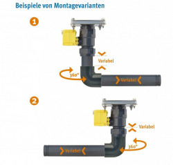 12V electric valve for emptying the grey water tank, tank mounted - Img 2