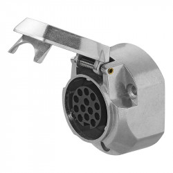 13-pin socket for caravans or trailers, metal, 12V