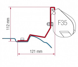 Adapter for Fiamma 35 Pro: Mercedes Viano / Vito (> 2004)