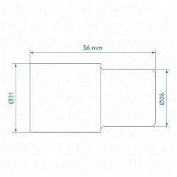 Adapter from 28 mm to 25 mm hose for Reich Water Drainage System (2 pcs) - Img 5
