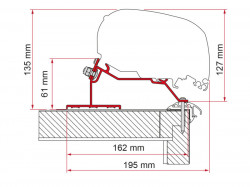 Adaptor universal pentru Fiamma F80 pentru rulote