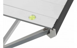 "Axia Titanium" aluminium rolling table with aluminium top - Img 5